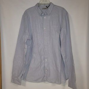 AllSaints Button Down Light Blue Long Sleeve Women's Shirt NWT Size XXL